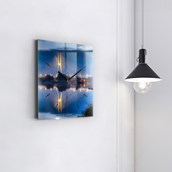 Reloj de pared cuadrado Puente Rędziński Wroclaw