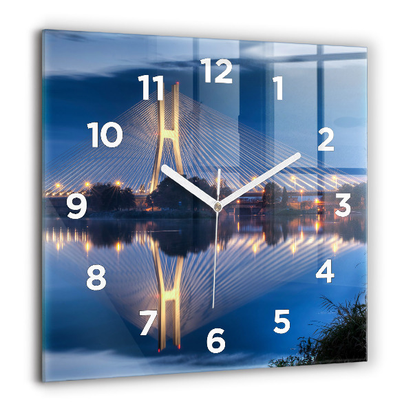 Reloj de pared cuadrado Puente Rędziński Wroclaw