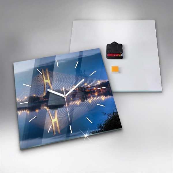 Reloj de pared cuadrado Puente Rędziński Wroclaw