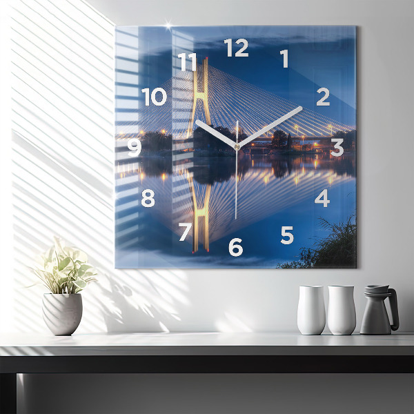 Reloj de pared cuadrado Puente Rędziński Wroclaw