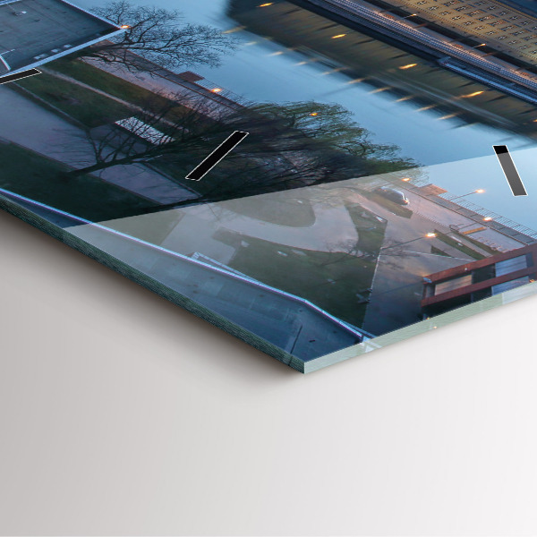 Reloj cuadrado Wrocław desde un dron