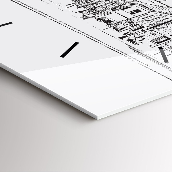 Reloj cuadrado Ilustración de la ciudad de Poznan