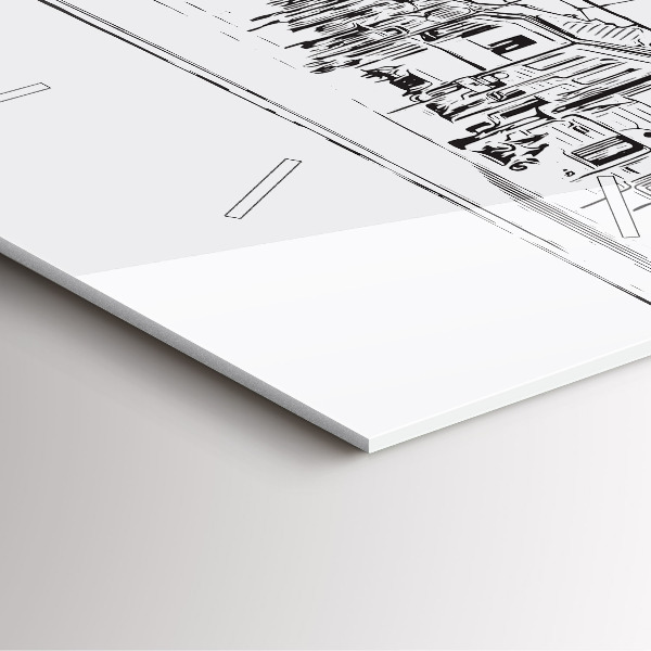 Reloj cuadrado Ilustración de la ciudad de Poznan