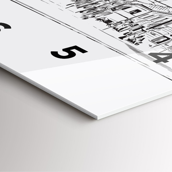 Reloj cuadrado Ilustración de la ciudad de Poznan