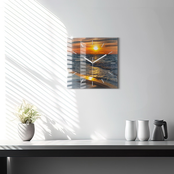 Reloj cuadrado Władysławowo Mar Báltico