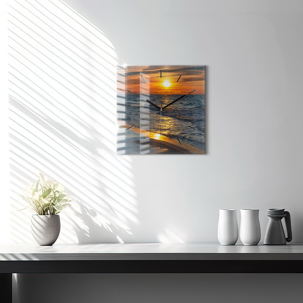 Reloj cuadrado Władysławowo Mar Báltico