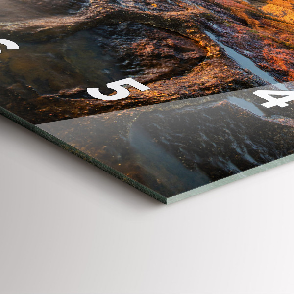 Reloj de pared cuadrado Faro y mar Báltico