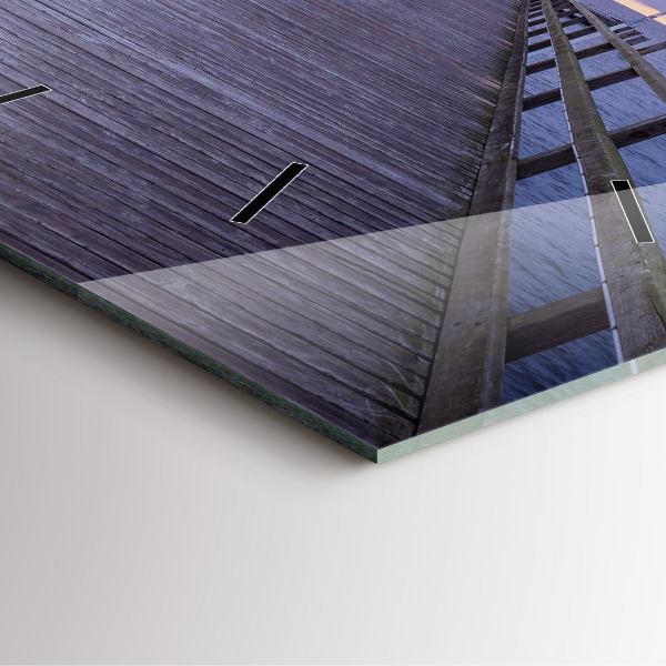 Reloj cuadrado Muelle en el mar Báltico