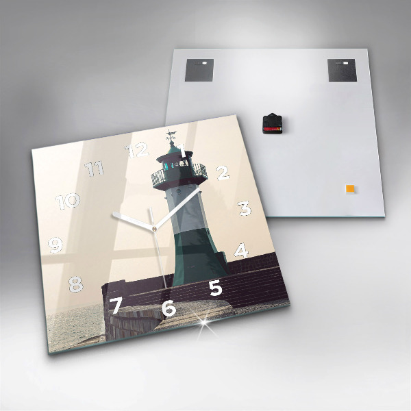 Reloj cuadrado Faro y mar