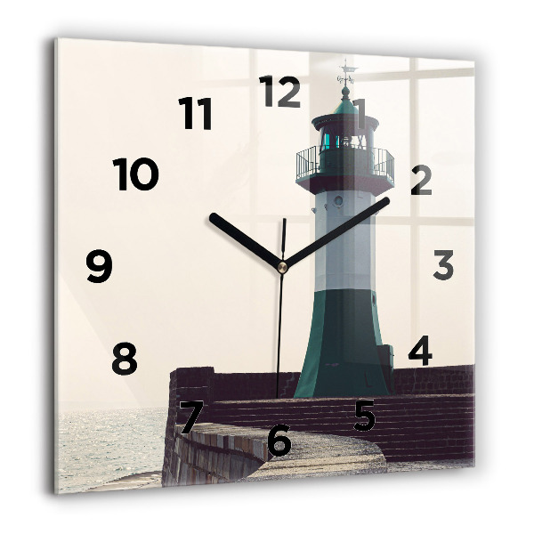 Reloj cuadrado Faro y mar