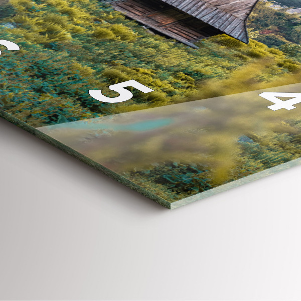 Reloj cuadrado Cabaña en los montes Tatra