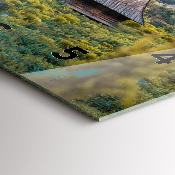 Reloj cuadrado Cabaña en los montes Tatra