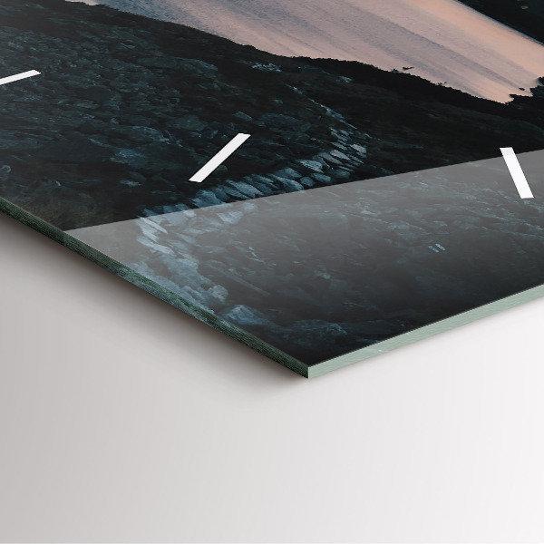 Reloj cuadrado Lago y montañas