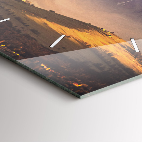 Reloj cuadrado Panorama invernal de los Tatras