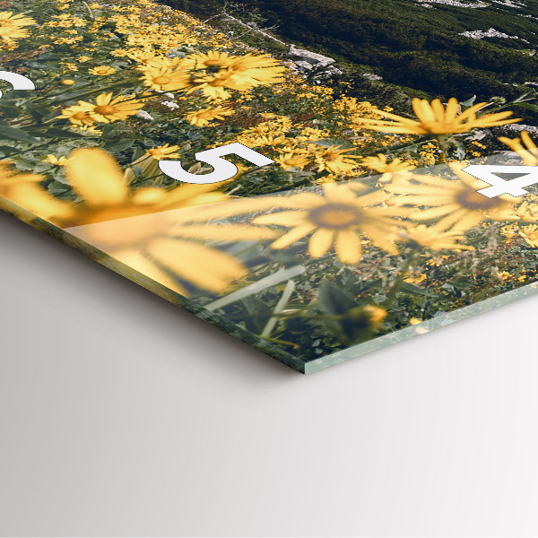 Reloj cuadrado Pradera de flores en las montañas