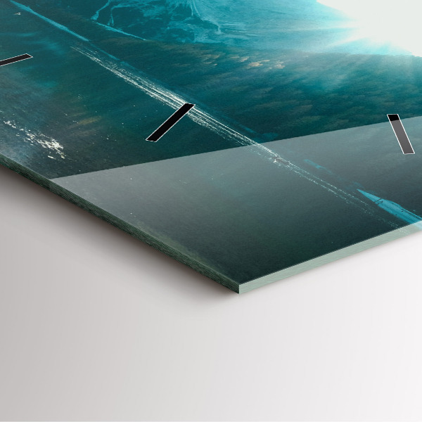 Reloj cuadrado Montaña y río en Polonia