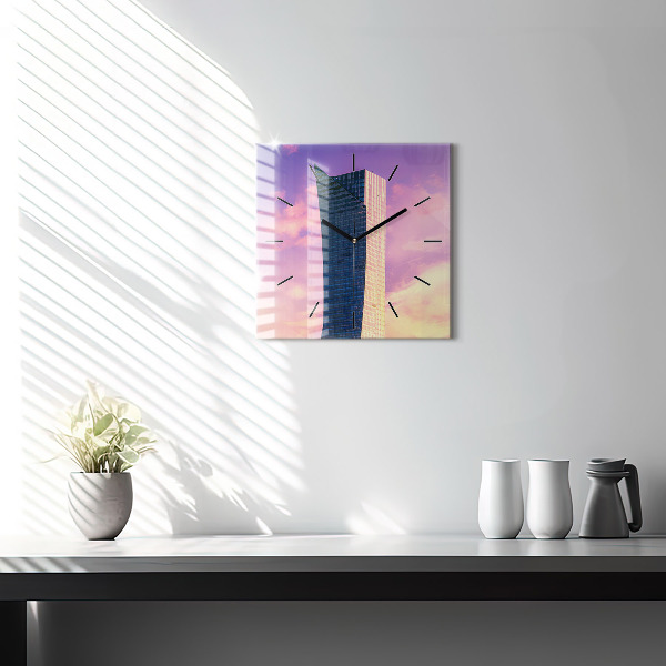 Reloj cuadrado Rascacielos en Varsovia