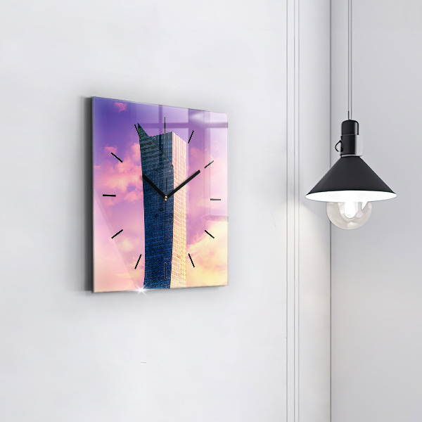 Reloj cuadrado Rascacielos en Varsovia