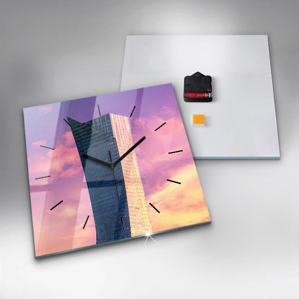 Reloj cuadrado Rascacielos en Varsovia