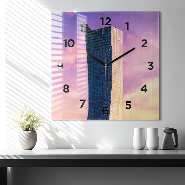 Reloj cuadrado Rascacielos en Varsovia