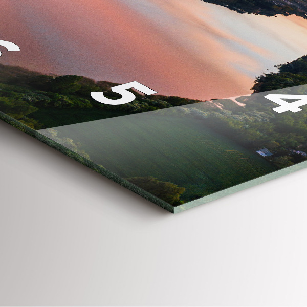 Reloj cuadrado Lago a vista de pájaro