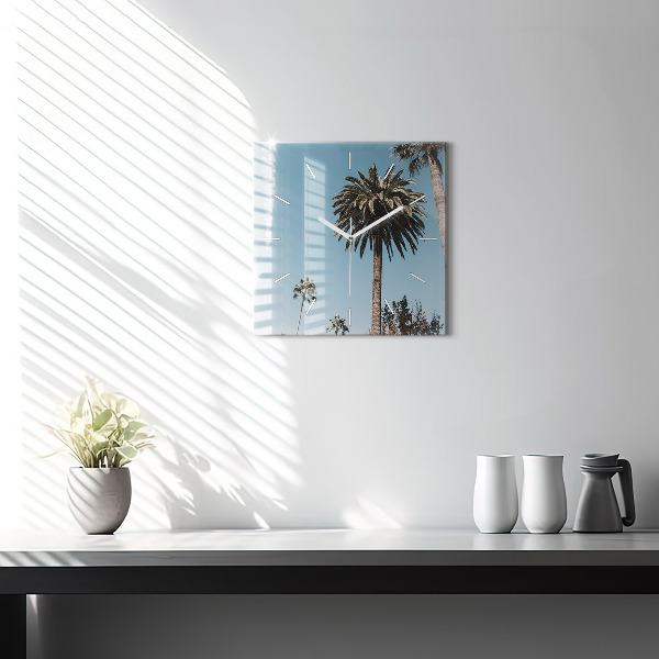 Reloj cuadrado Palmeras en Los Ángeles