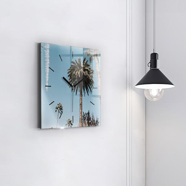 Reloj cuadrado Palmeras en Los Ángeles