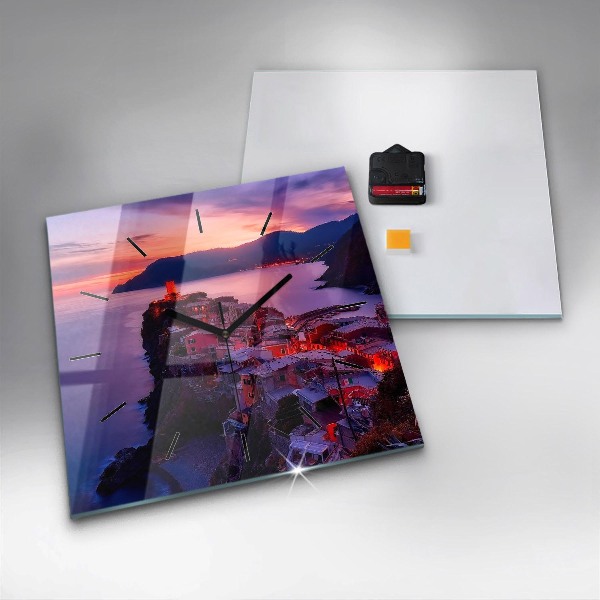 Reloj cuadrado Pie de foto