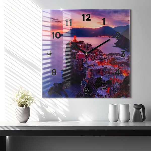 Reloj cuadrado Pie de foto