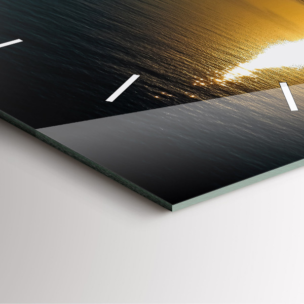 Reloj de pared cuadrado Paisaje al amanecer