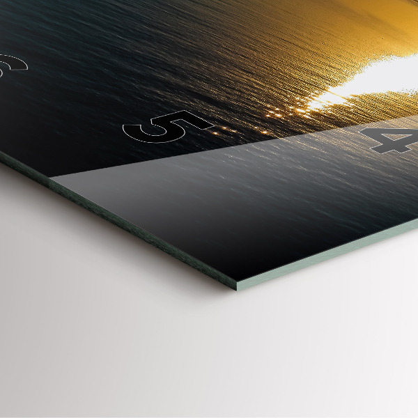 Reloj de pared cuadrado Paisaje al amanecer