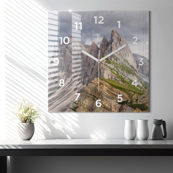 Reloj de pared cuadrado Montañas rocosas