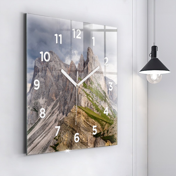 Reloj de pared cuadrado Montañas rocosas