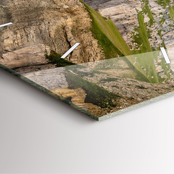 Reloj de pared cuadrado Montañas rocosas