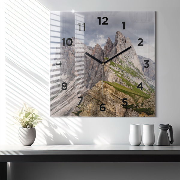 Reloj de pared cuadrado Montañas rocosas