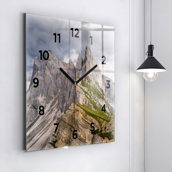 Reloj de pared cuadrado Montañas rocosas