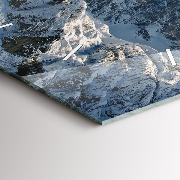 Reloj de pared cuadrado Montañas bajo el cielo azul