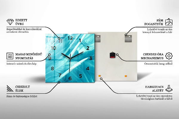 Reloj de pared cuadrado Montañas bajo el cielo azul