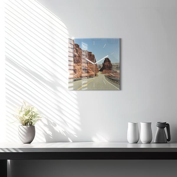 Reloj de pared cuadrado Ruta 66 en EEUU