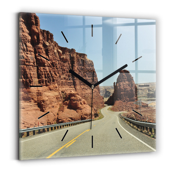 Reloj de pared cuadrado Ruta 66 en EEUU