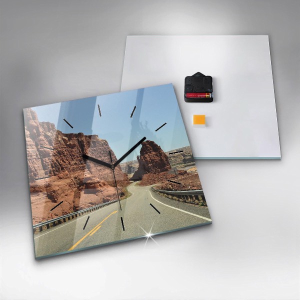 Reloj de pared cuadrado Ruta 66 en EEUU