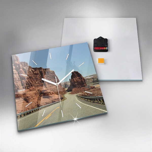 Reloj de pared cuadrado Ruta 66 en EEUU