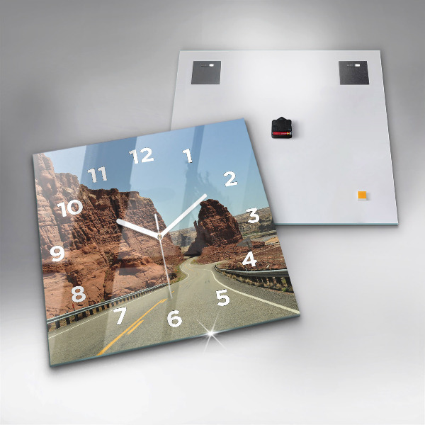 Reloj de pared cuadrado Ruta 66 en EEUU