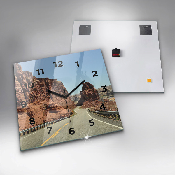 Reloj de pared cuadrado Ruta 66 en EEUU