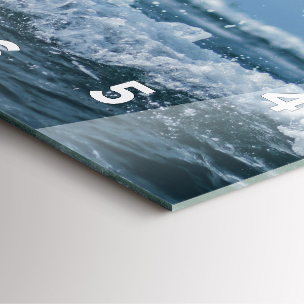 Reloj de pared cuadrado Fotografía de olas