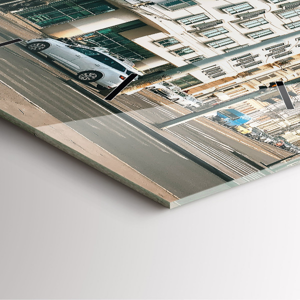 Reloj de pared cuadrado Casa danzante Praga