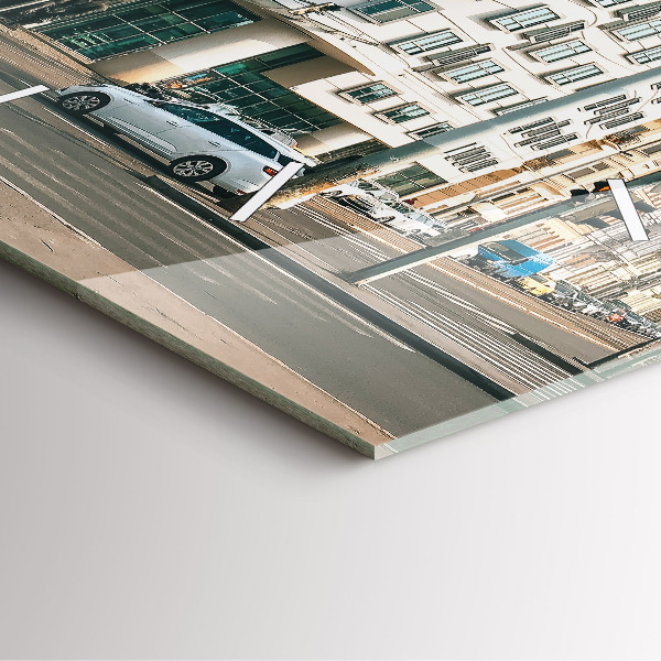 Reloj de pared cuadrado Casa danzante Praga