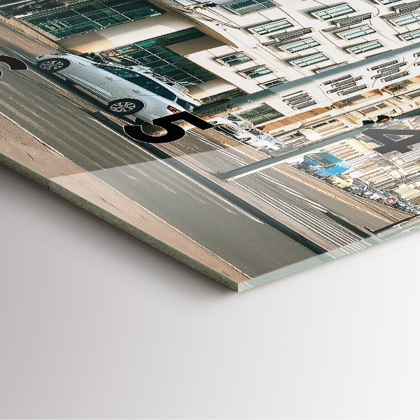 Reloj de pared cuadrado Casa danzante Praga