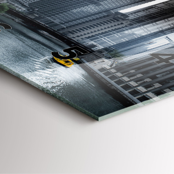 Reloj cuadrado Barco con vista panorámica de la ciudad