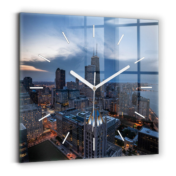 Reloj de pared cuadrado Foto de Chicago